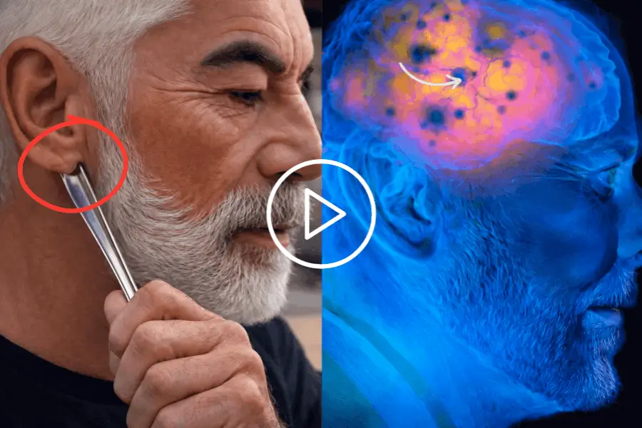 Hero image showing the 10-second tinnitus relief trick video